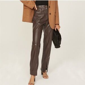 Nanushka Masa vegan leather pants feature a high-rise size Small